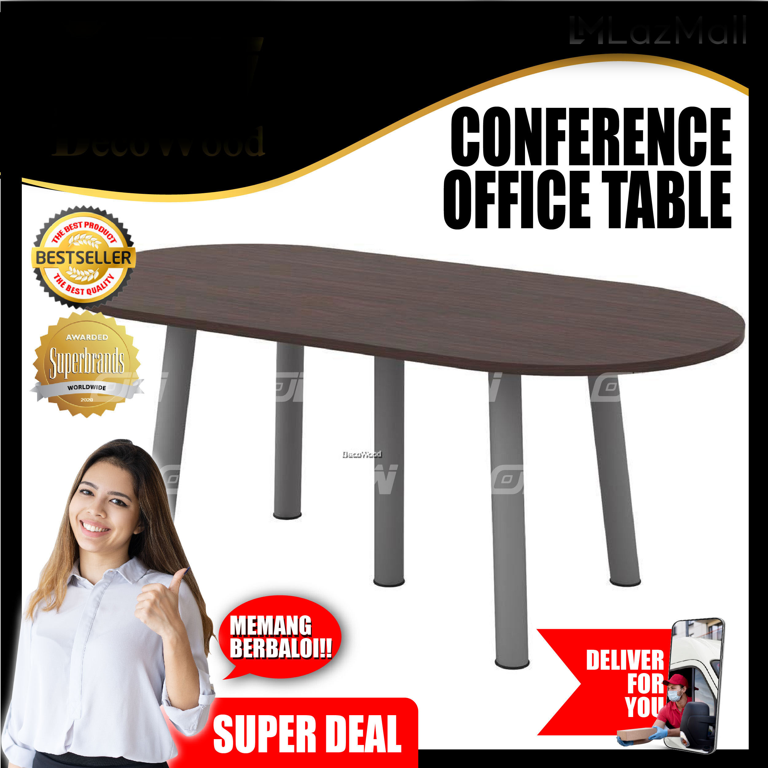 Oval Conference Table / Office Table / Office Meeting / Table Writing