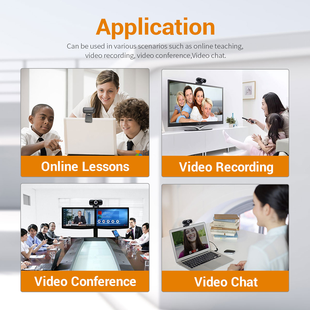 Webcam Camera Web HD 1080P Quay Video Cắm Và Phát USB Cho Máy Tính Xách Tay
