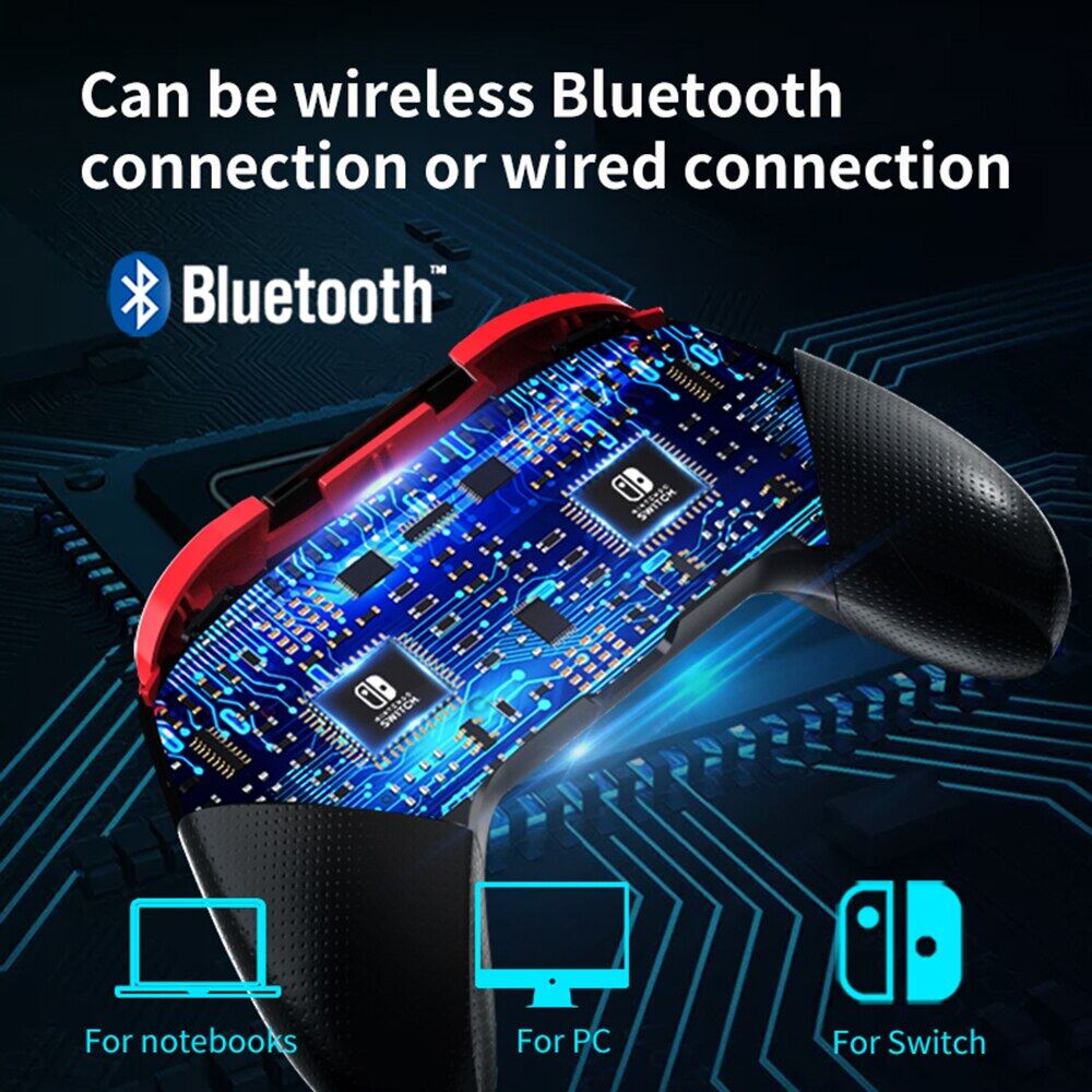 For Nintendo Switch Oled / Lite Wireless Gamepad For NS Switch Pro Controller NFC Turbo 6-Axis Dual motor 3D Game Joysticks for PC