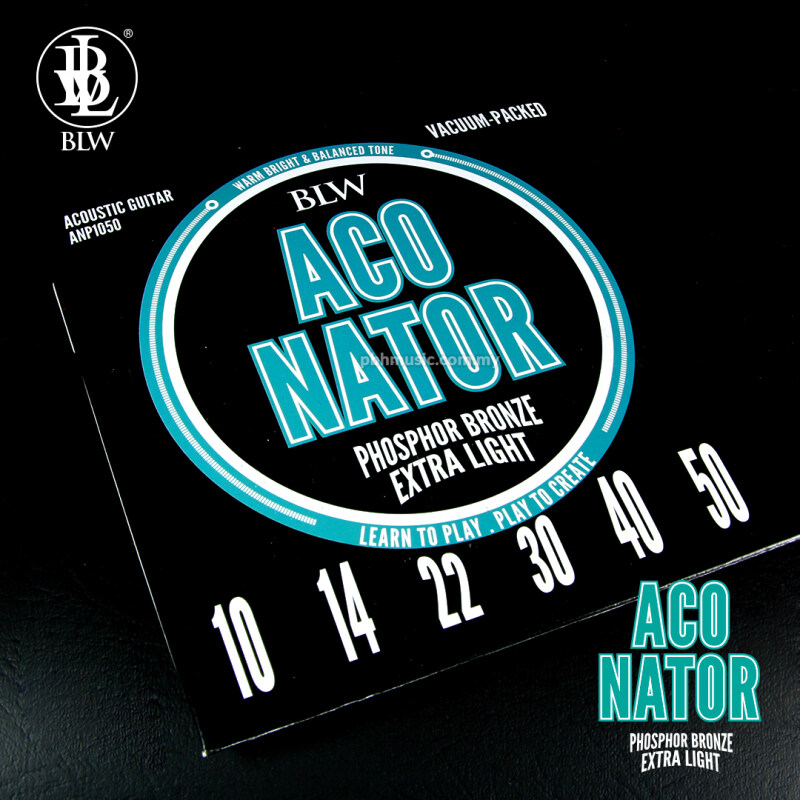 BLW Aconator ANP1050 Vacuum Packed Phosphor Bronze Acoustic Guitar String Set .010-.050 /Tali Gitar Akustik Malaysia