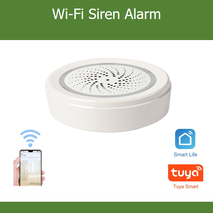 Smart USB Siren Alarm Home Security Wifi / Zigbee Tuya Smartlife
