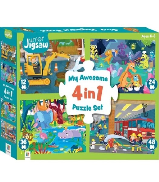 Junior Jigsaw 4-in-1 My adventure Puzzle Set: 9354537001940: By Hinkler Books Malaysia