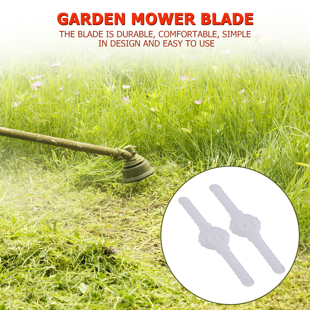 10pcs Plastic Electric Lawn Mower Blade Cutter Replacement Blades White