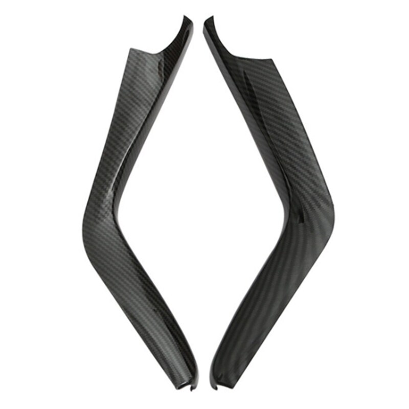 2Pcs Carbon Fiber Gear Shift Stripe Panel Cover Trim for Honda Civic 10Th 2016-2019