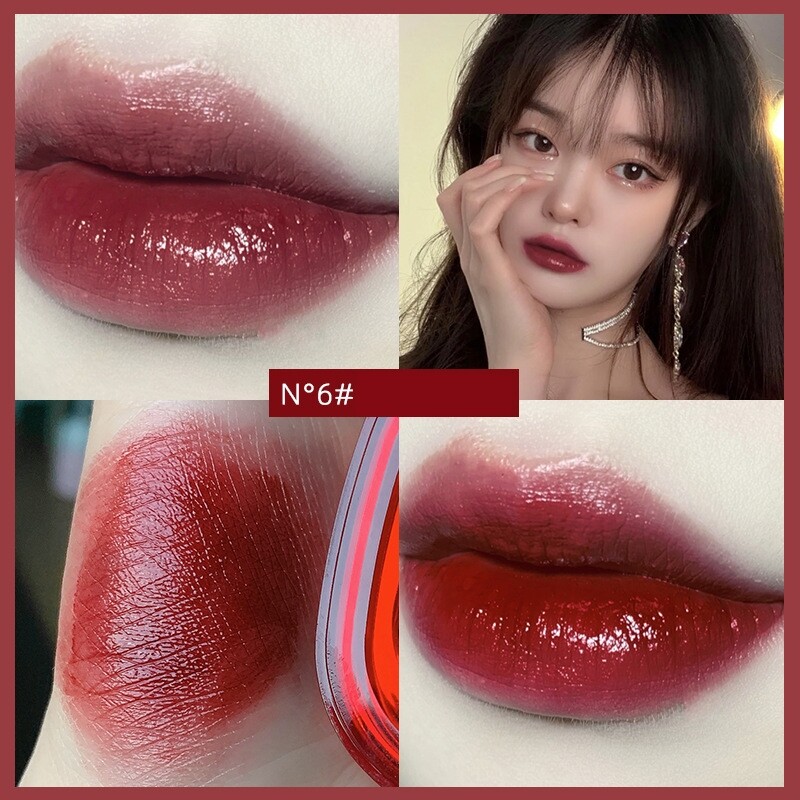6 Colors Sexy Red Lipsticks Waterproof Moisturizing Lip Glaze Tint Long Lasting Non-Stick Cup Lip Stick Korean Makeup