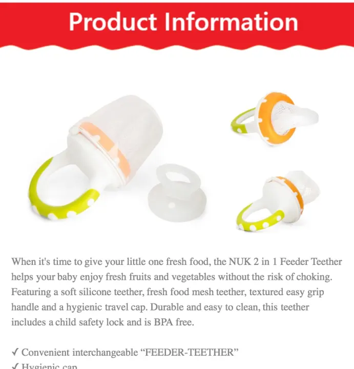 nuk feeder teether