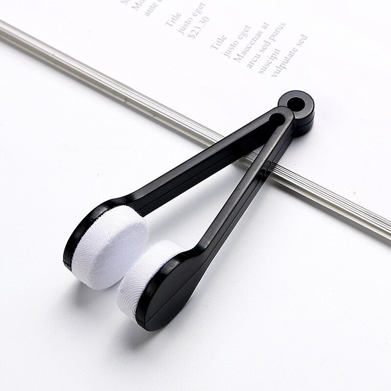 Multi-purpose Microfiber Glasses Cleaning Brush, Easy-to-carry Double-sided Cleaning Tool for Glasses