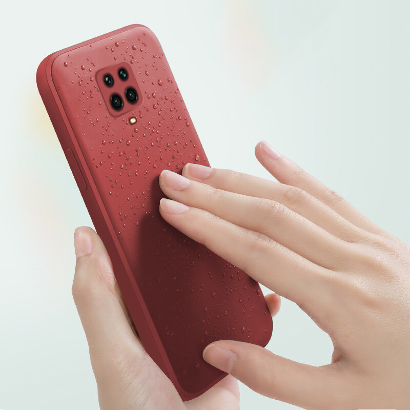 NIWINEE For Xiaomi Redmi Note 9T，Redmi Note 9，Redmi Note 9S，Redmi Note 9 Pro ，Redmi Note 9 Pro Max Phone Case Straight-edge Liquid Silicone All-inclusive Lens Anti-fall New Ultra-thin Simple Personality Creative Soft Phone Case