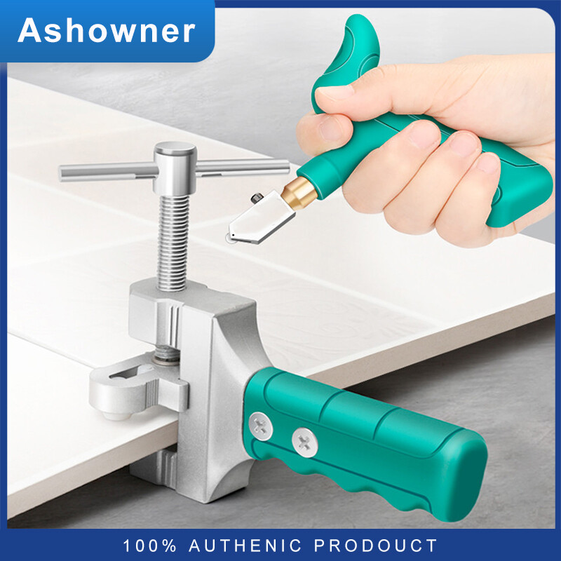 Ashowner High-Strength Glass Cutter Tile Handheld Multi-Function Portable Opener Home Tile Thick Glass Cutter Diamond Cutting Hand Tools