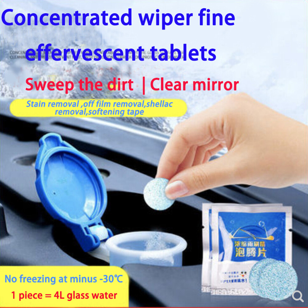 Aitemay 20 Cái Gạt Nước Kính Chắn Gió Xe Hơi Máy Rửa Kính Máy Làm Sạch Tự Động Dạng Viên Sủi Nhỏ Gọn Phụ Kiện Sửa Chữa Cửa Sổ