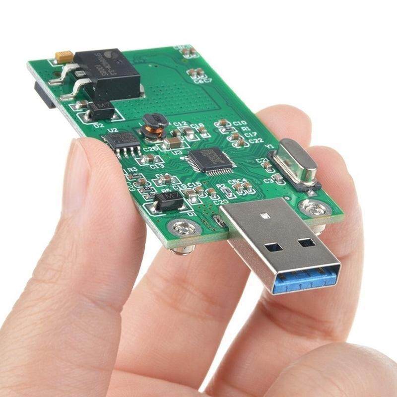 Bảng giá MSATA Sang USB3.0 Adapter Thẻ Module Wi-Fi Adapter Mini PCIe MSATA SSD Sang USB 3.0 Đèn LED Chuyển Đổi Phong Vũ