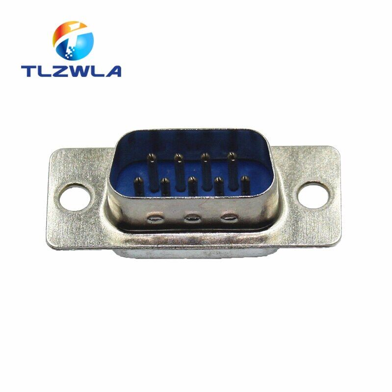 1pcs rs232 db9 connector serial vga 9 pin female 2 rows solder type plug d-sub male plug socket connector
