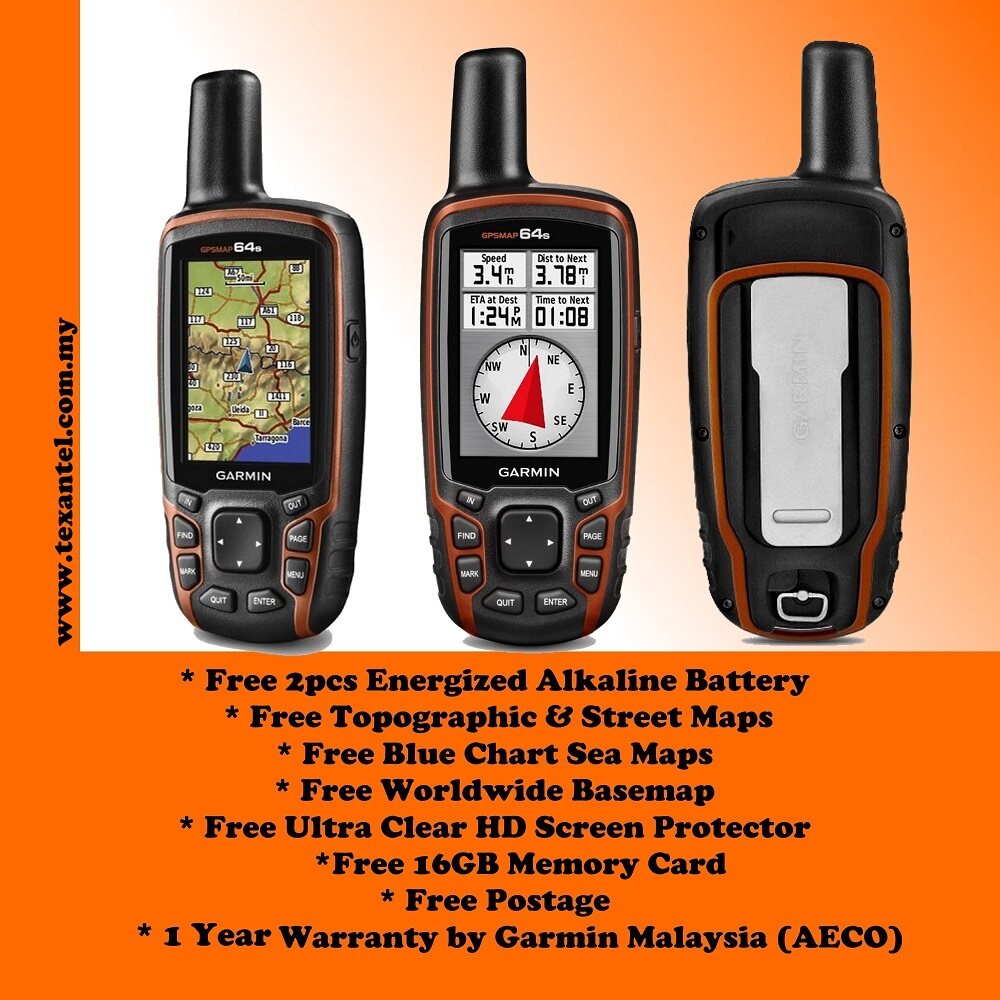 Garmin 64s Topo Maps Garmin Gpsmap 64S Free 16Gb Card With Blue Chart, Topo And Road Maps And  Screen Protector | Lazada