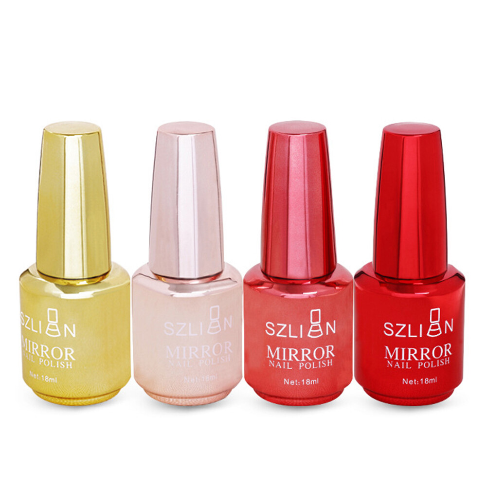 AWEI1 Metallic Nail Polish Magic Mirror Effect Chrome Harmless Long-Lasting Varnish