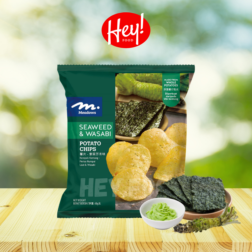 MEADOWS Potato Chips (60g) Cheese/ Seaweed & Wasabi 芝士味薯片/ 紫菜芥末味薯片