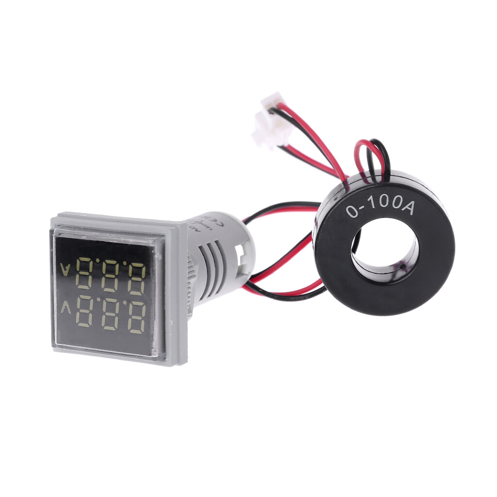 LED Digital Voltage Tester Current Detector Dual Display Panel Voltmeter Ammeter