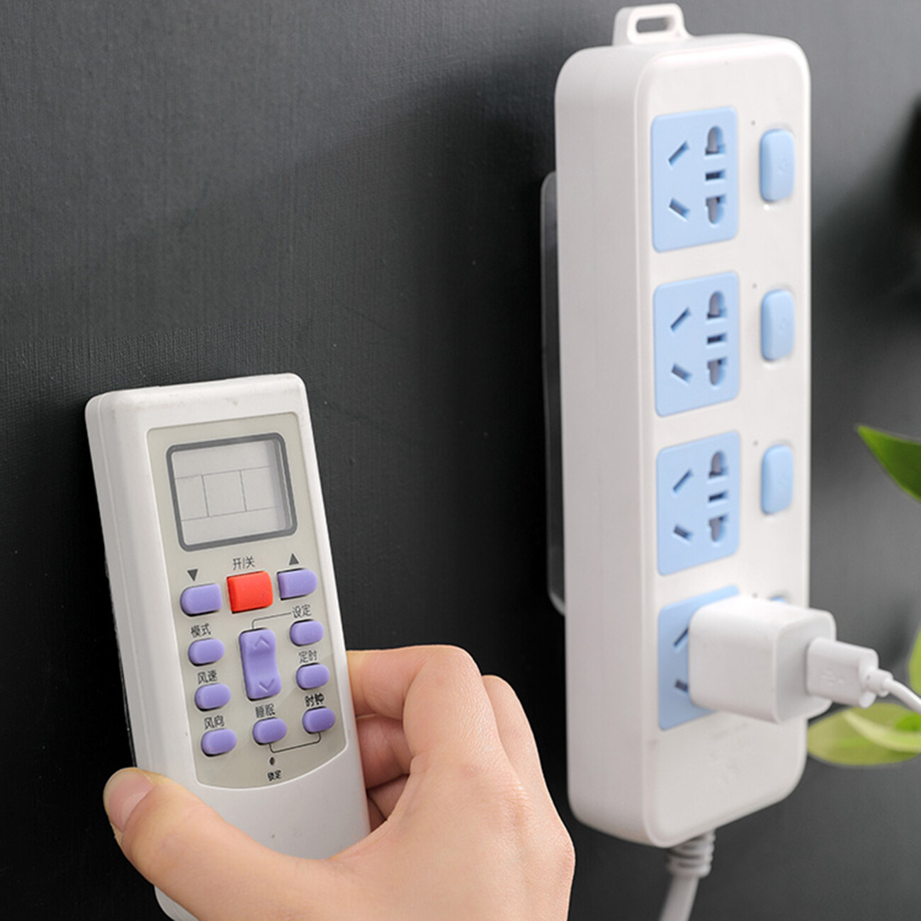 1 Cặp Ổ Cắm KEO Sticker Ổ Cắm Điện Ổ Cắm Móc Treo Tường Punch Miễn Phí Patch Panel Ổ Cắm Dán Móc