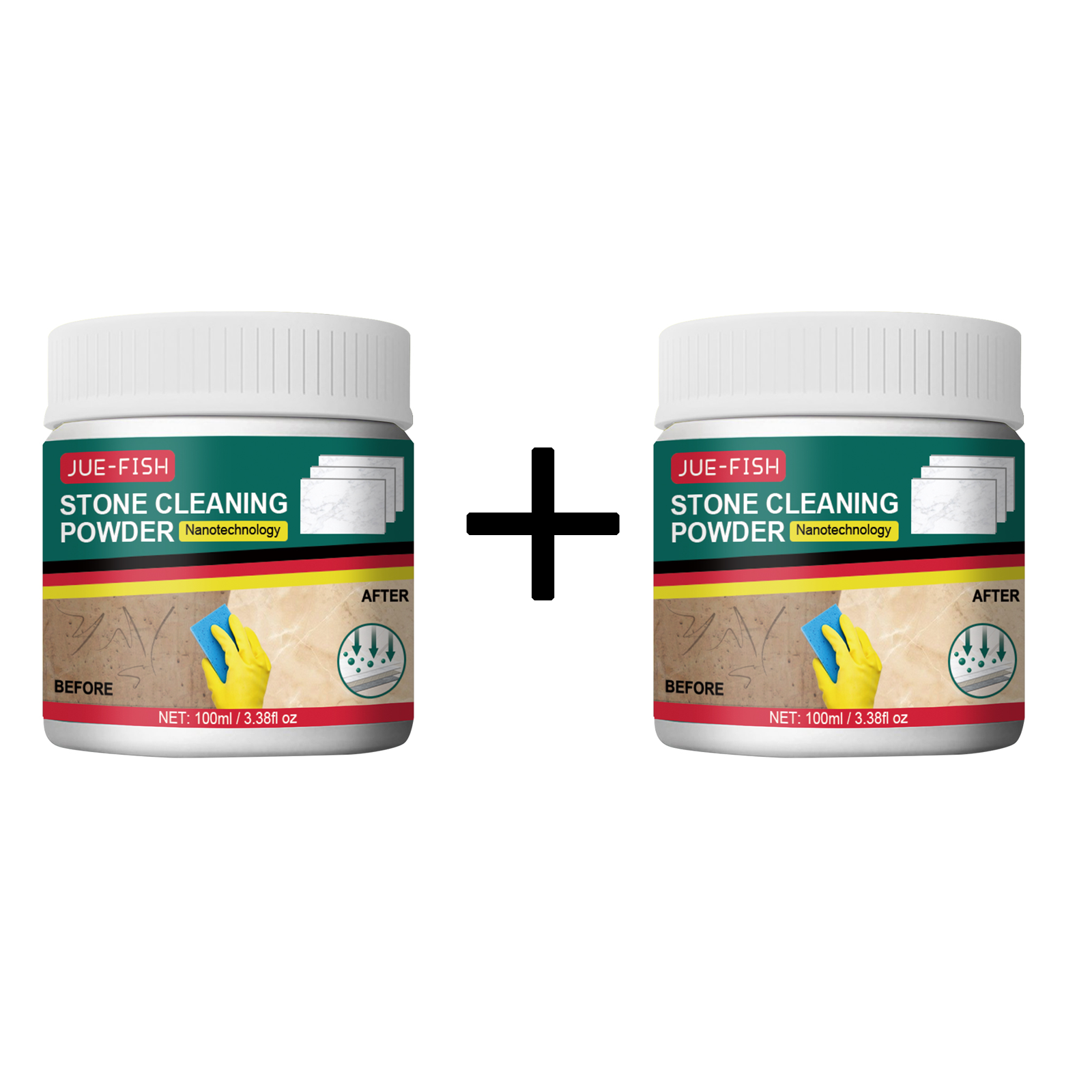 JueFish Stone Cleaning Powder Powerful Bathroom Kitchen Quartz Stone Countertop Tile Cleaning