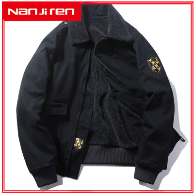 Nanjiren winter new dad winter jacket middle-aged men's padded jacket plus velvet thickened padded jacket middle-aged and elderly padded jacket