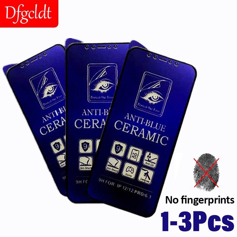 Anti blue light matte ceramic film for iphone 13 14 pro max 12 mini 11 screen protector for iphone 14 plus x xr xs max not glass