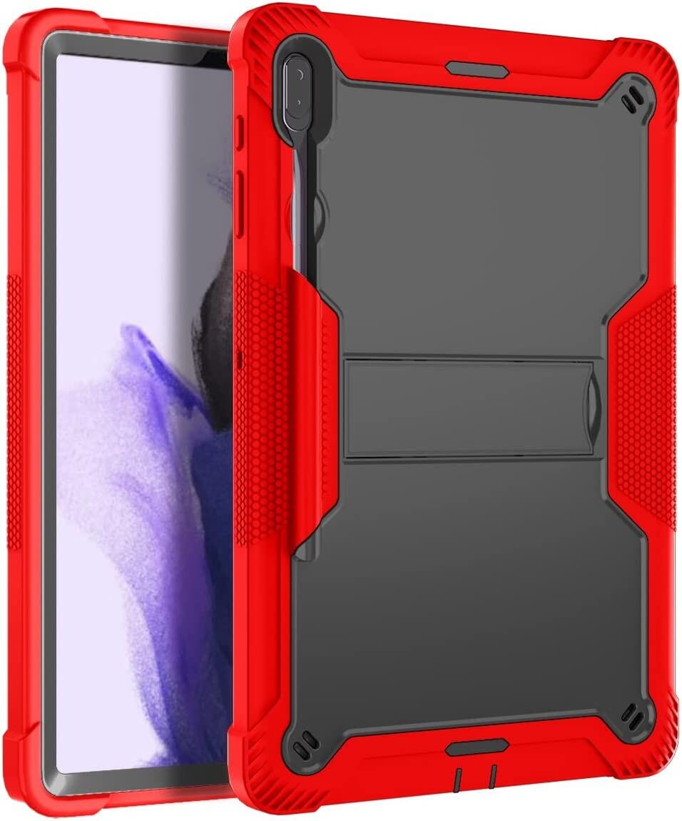 Case compatible with samsung galaxy tab s9 plus 2023, tab s8 plus 12.4 inch 2022/tab s7 fe 12.4 inch 2021 & tab s7 plus 12.4'' 2020 protective cover rugged durable stand shockproof protective cover