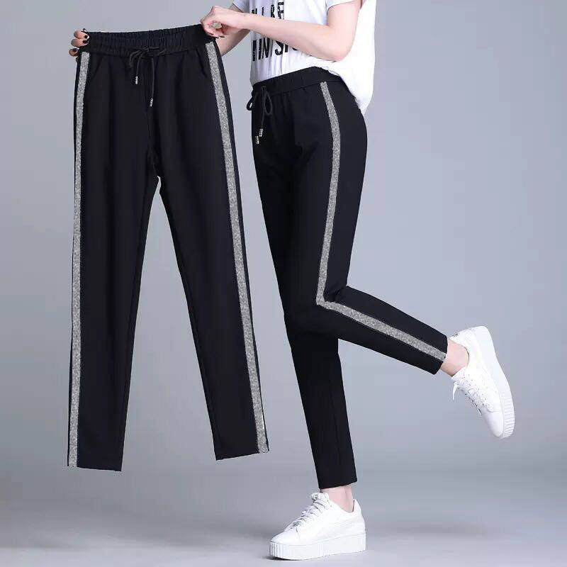 Women's Tight Summer High Waist Pants Women's Loose Sports Tight Pants Casual Pants