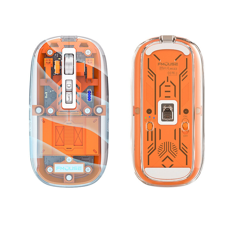 Vaorlo 2.4G chuột không dây bluetooth có thể điều chỉnh DPI LED Pin Hiển Thị Loại C Nhanh Chóng Sạc Câm Nút Chuột RGB trong suốt sành điệu 3 Mô Hình Kết Nối Cho Cửa Sổ trò chơi máy tính văn phòng