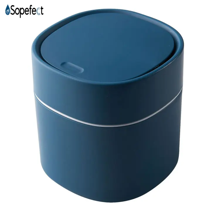 Sopefect Mini Trash Can Desktop Bin With Lid Small Tiny Trash Can Desktop Bin With Lid