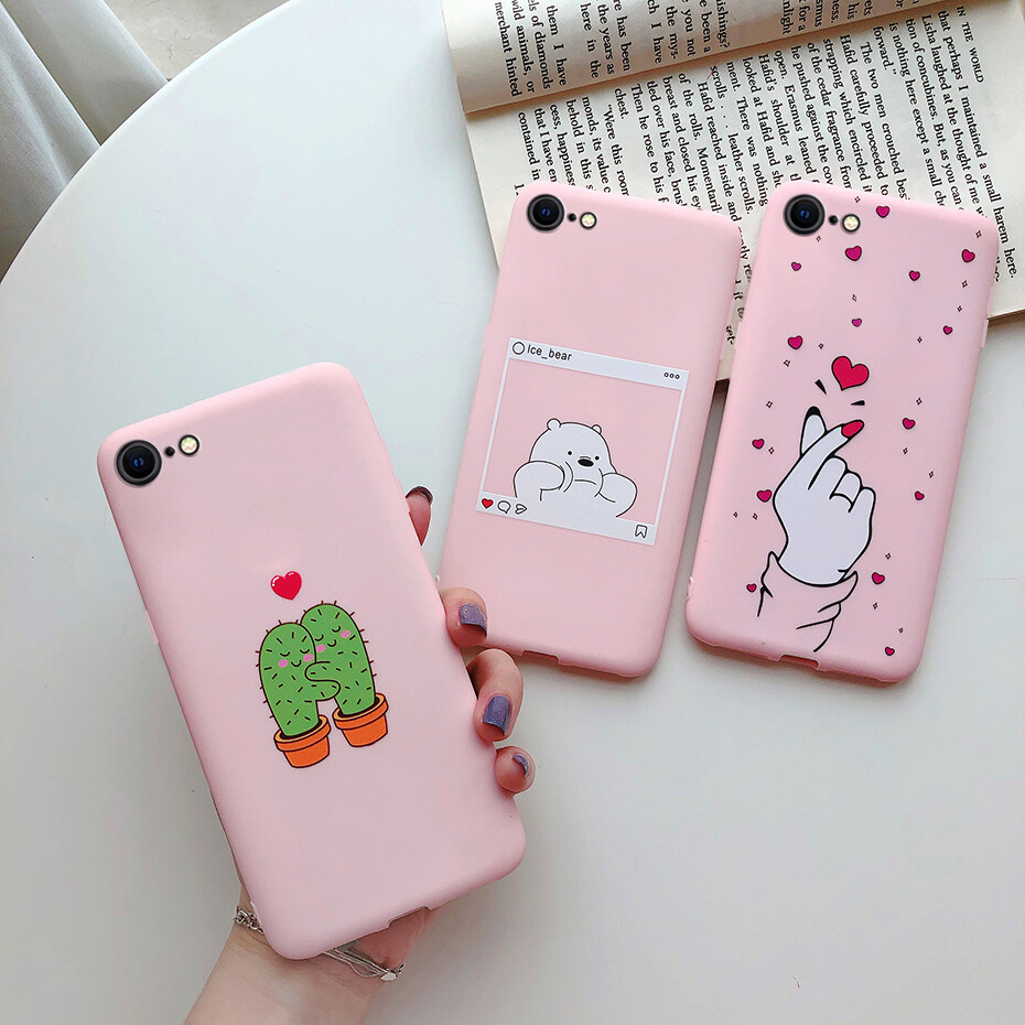 Phone Case for iPhone SE 2020 / iPhone 7 / iPhone 8 Casing Cute Silicon Back Cover Soft TPU Bumper Case