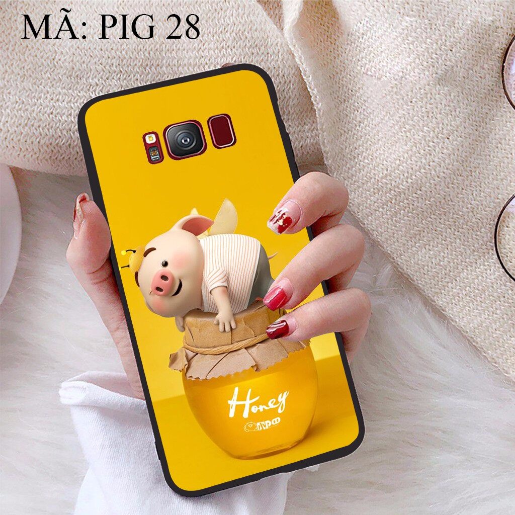 Ốp lưng Samsung S8 viền dẻo TPU BST Heo Con