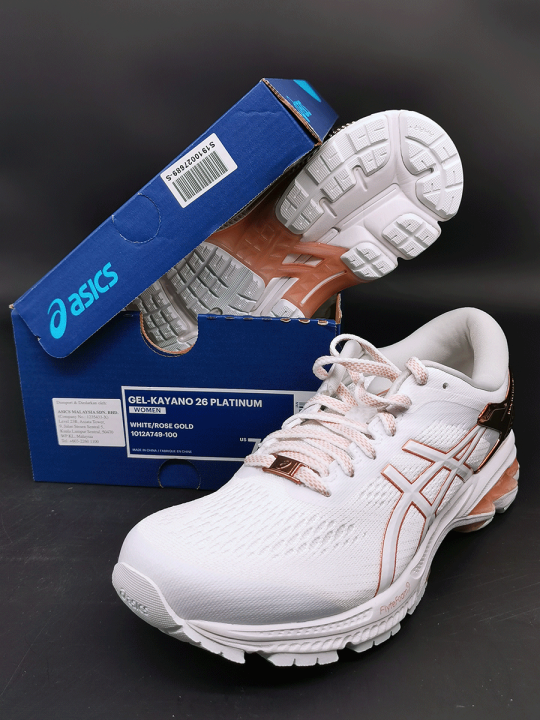 asics gel-kayano 26 platinum womens white rose gold