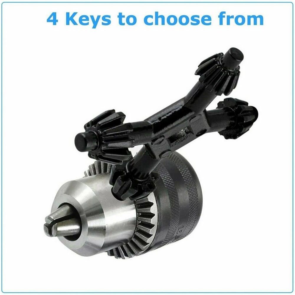 pcbfun 1Pcs 4 In 1 Multi-function Universal Chuck Key Drill Drilling Holder Spanner Ratchet Socket Ring Combination Grip Star Wrench