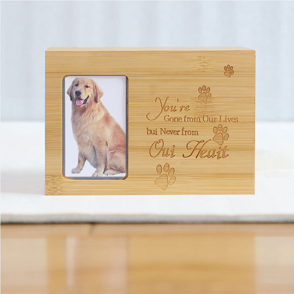 Cremation Pet Urn Personalized Engraved Dog Cat Ashes Keepsake Wood Box ...