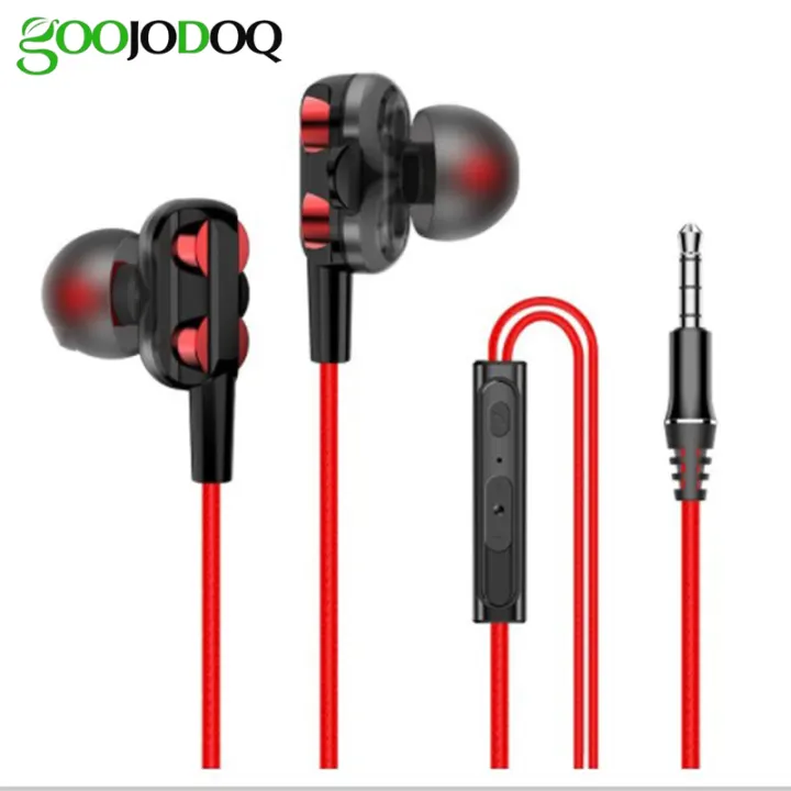 headset 4d bass double speaker stereo 3.5 mm wired headphone