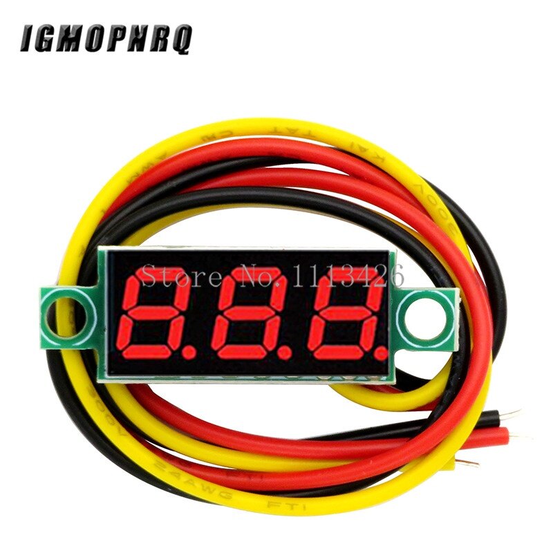 0.28 inch DC 0-100V 3-Wire Mini Gauge voltage meter Voltmeter LED Display Digital Panel Voltmeter Meter Detector Monitor Tools