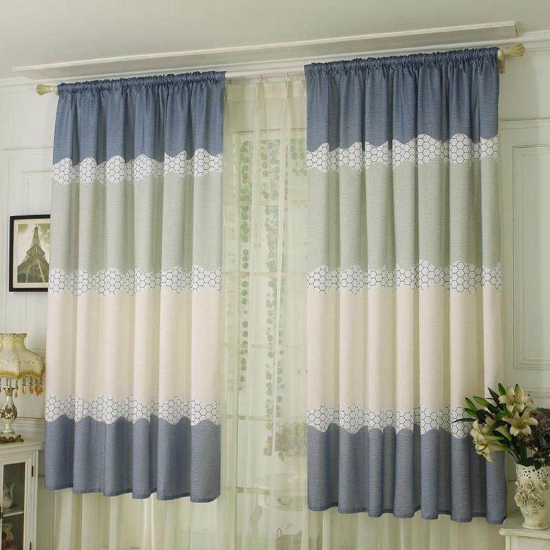 〔questionno〕Wide Strip Half Shading Curtain Bedroom Living Room Semi Blackout Purdah(READY STOCK & COD & LOW PRICE & HIGH QUALITY)