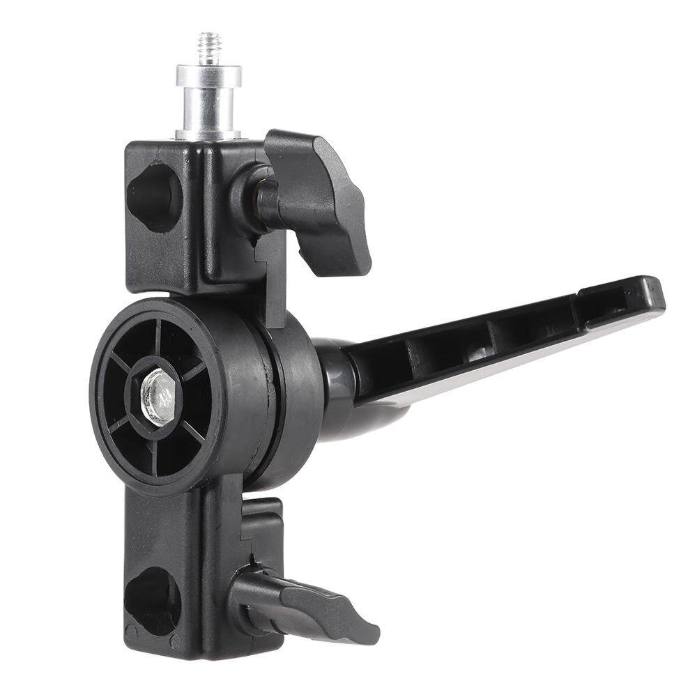 Swivel Adapter Speedlite Flash LED Light Stand Bracket Holder with 1/4