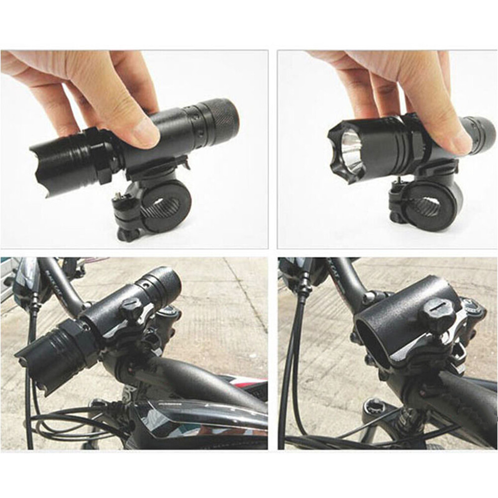 1/5PCS Chống Trượt Xe Đạp Leo Núi Ánh Sáng Khung Xe Đạp Đèn Pin Torch Núi Chủ
