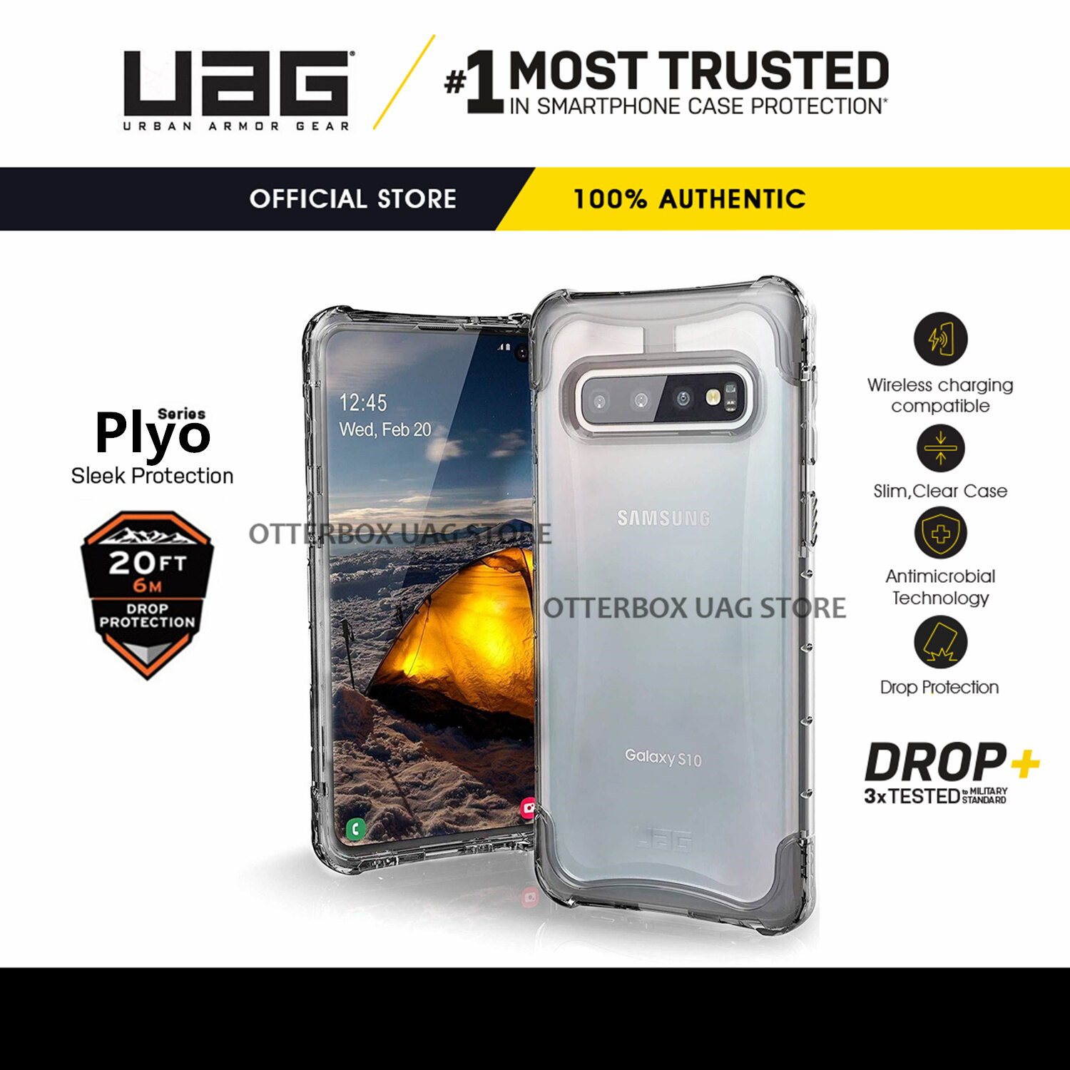 Ốp lưng uag plyo cho samsung galaxy s10+ plus / galaxy s20 plus / galaxy s20 ultra