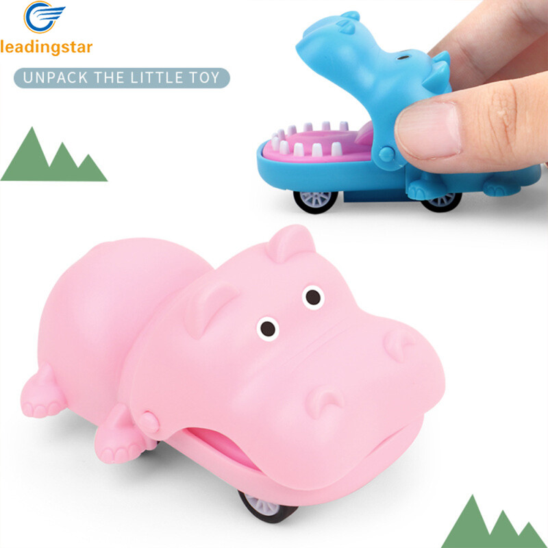 LEADINGSTAR Baby Pull Back Toy Cartoon Crocodile-shaped Bite Hand Toy Mini Pull Back Car Gift