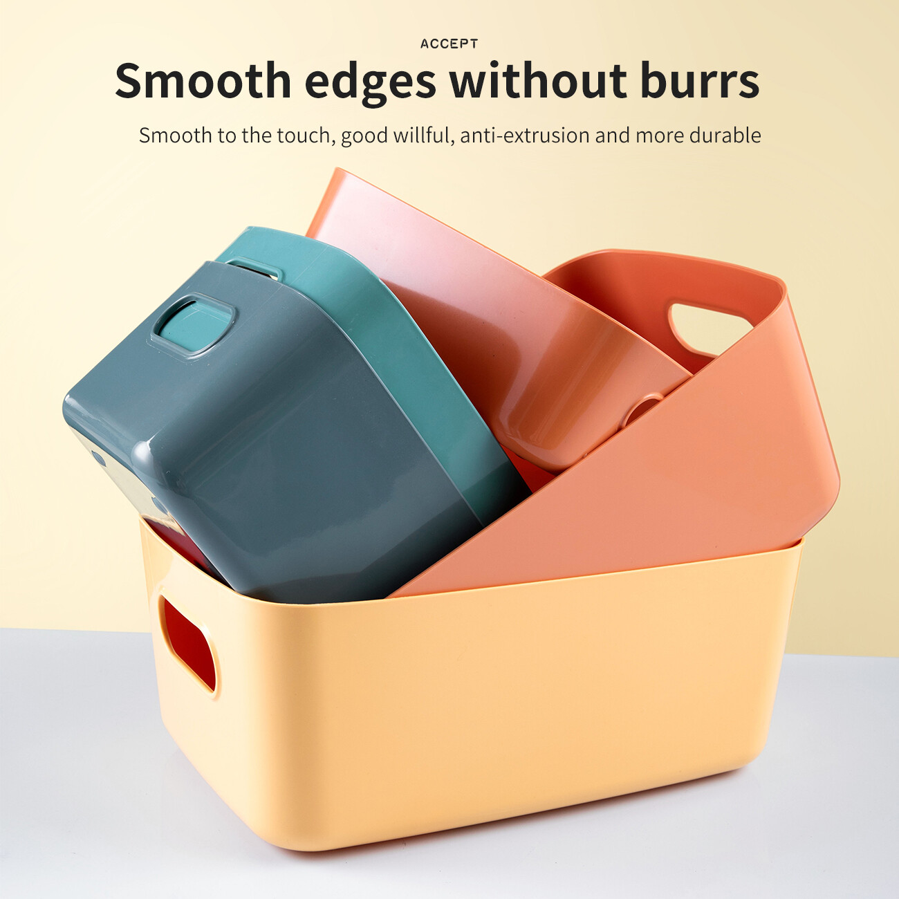 CNMF PP Multifunctional Durable High-Capacity Desktop Storage Box