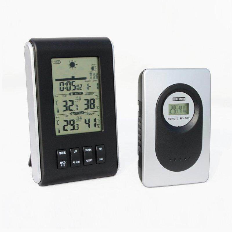 Bảng giá Top Bán Không Dây Trong Nhà Ngoài Trời Đa chức năng Đo Nhiệt Độ Độ Ẩm Đồng Hồ Báo Thức