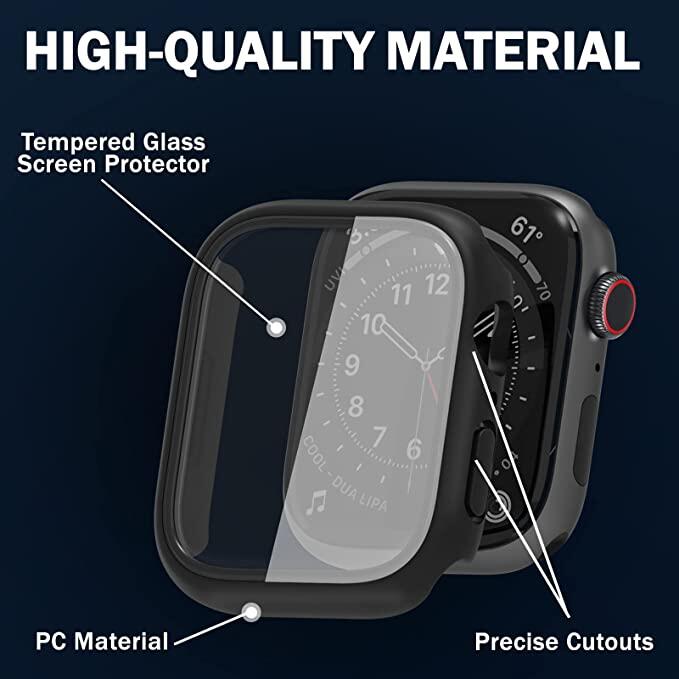 Cover For Apple Watch 8 Case Accessories PC Screen Protector Bumper Protect Shell For Apple Watch Series 8 45mm 41mm case
