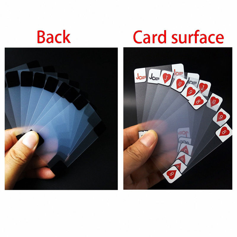 Creative Transparent Plastic Waterproof Poker Novelty Poker Index Playing Cards
