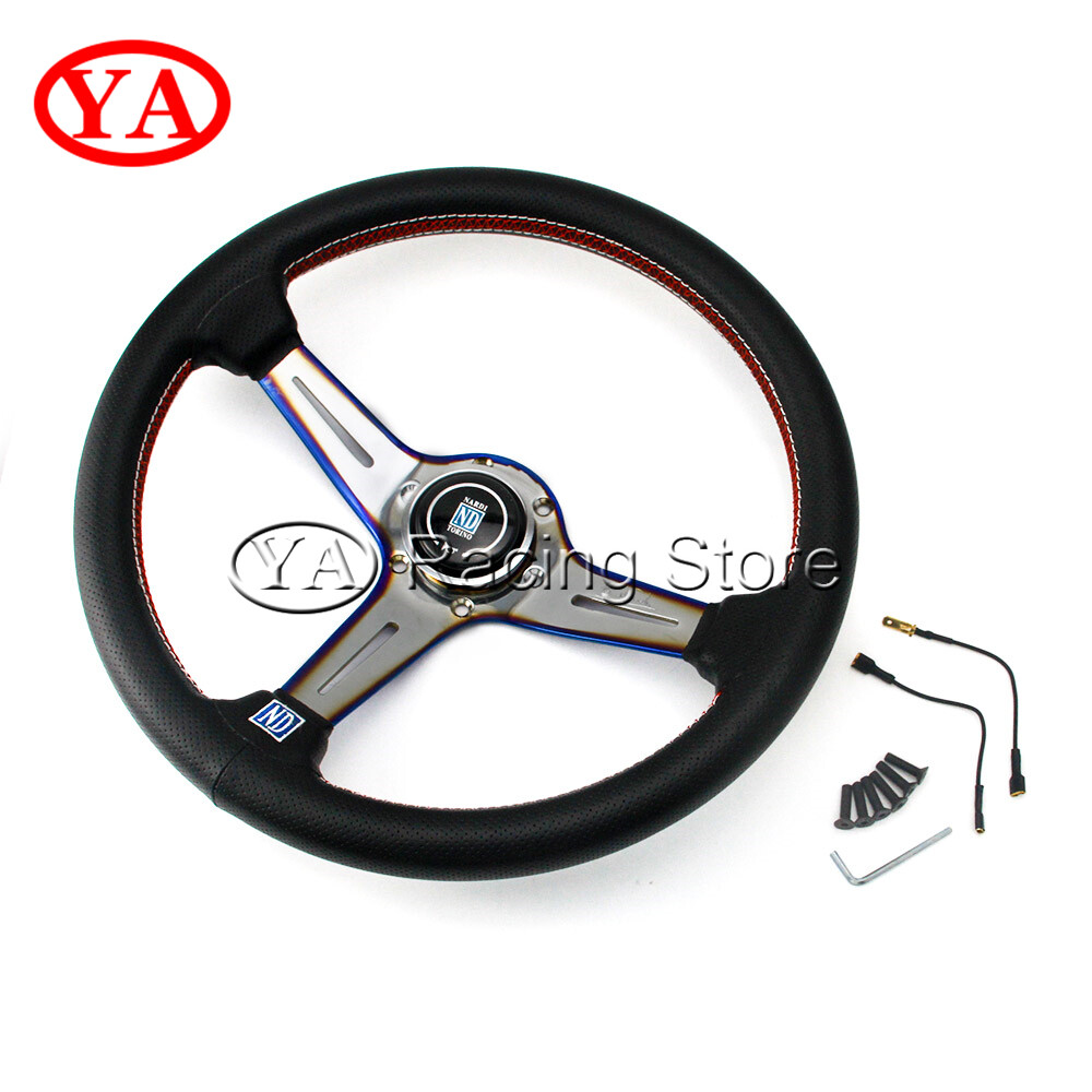 BURNT BLUE NARDI ND STEERING WHEEL 14INCH