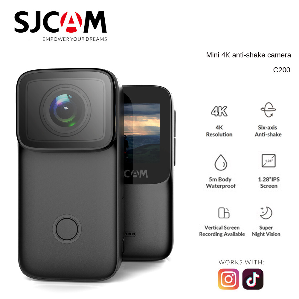 Camera Ngón Cái Mini Màn Hình IPS SJCAM C200 1.28