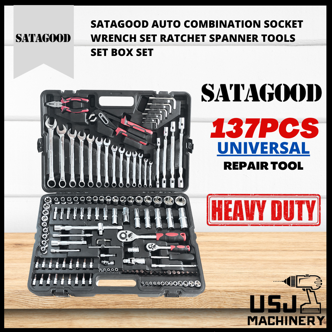 SATAGOOD 137pcs Universal Auto Repair Tool Combination Socket Wrench ...