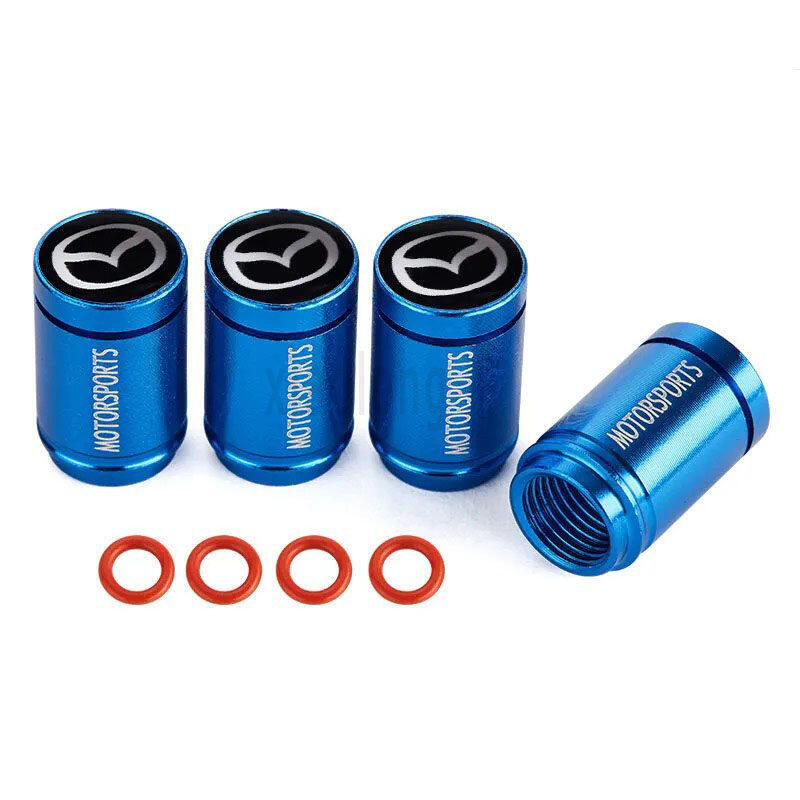 high quality 4pcs For Mazda car tire valve cap cover Anti-theft Leak-proof tyre valve cap Car Accessories MAZDA3 MAZDA2 CX-5 CX-7 CX-9 Tribute BT-50 323 MAZDA6 B2200 Familia Miata MX-5 626