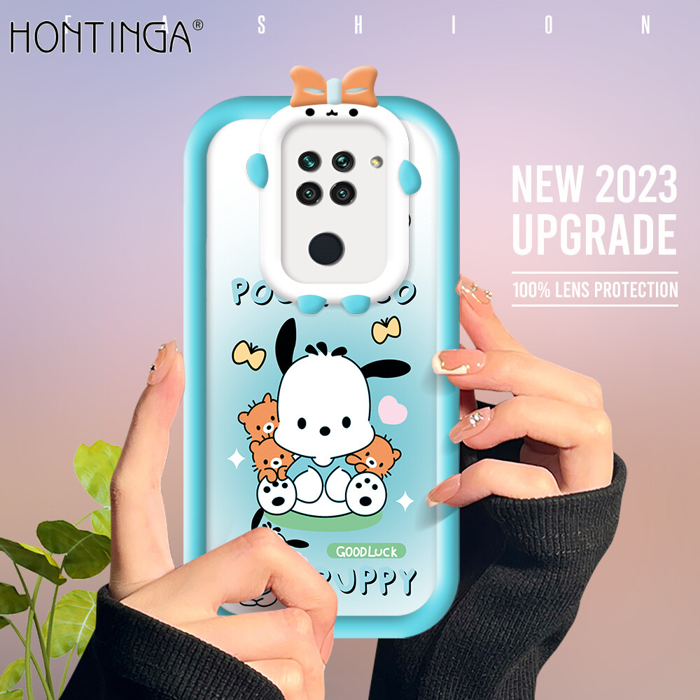 Hontinga Casing Case For Xiaomi Redmi Note 9 Pro Note 9S Note9 9T note9s Case Cute Pochacco Melody Soft Silicone Full Cover Shockproof Rubber Cases Back Cover Phone Casing Softcase For Girls