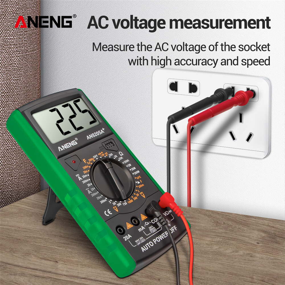 ANENG AN9205A+ LCD Display 1999 Counts Digital Multimeter Portable Voltmeter 180x90x35mm